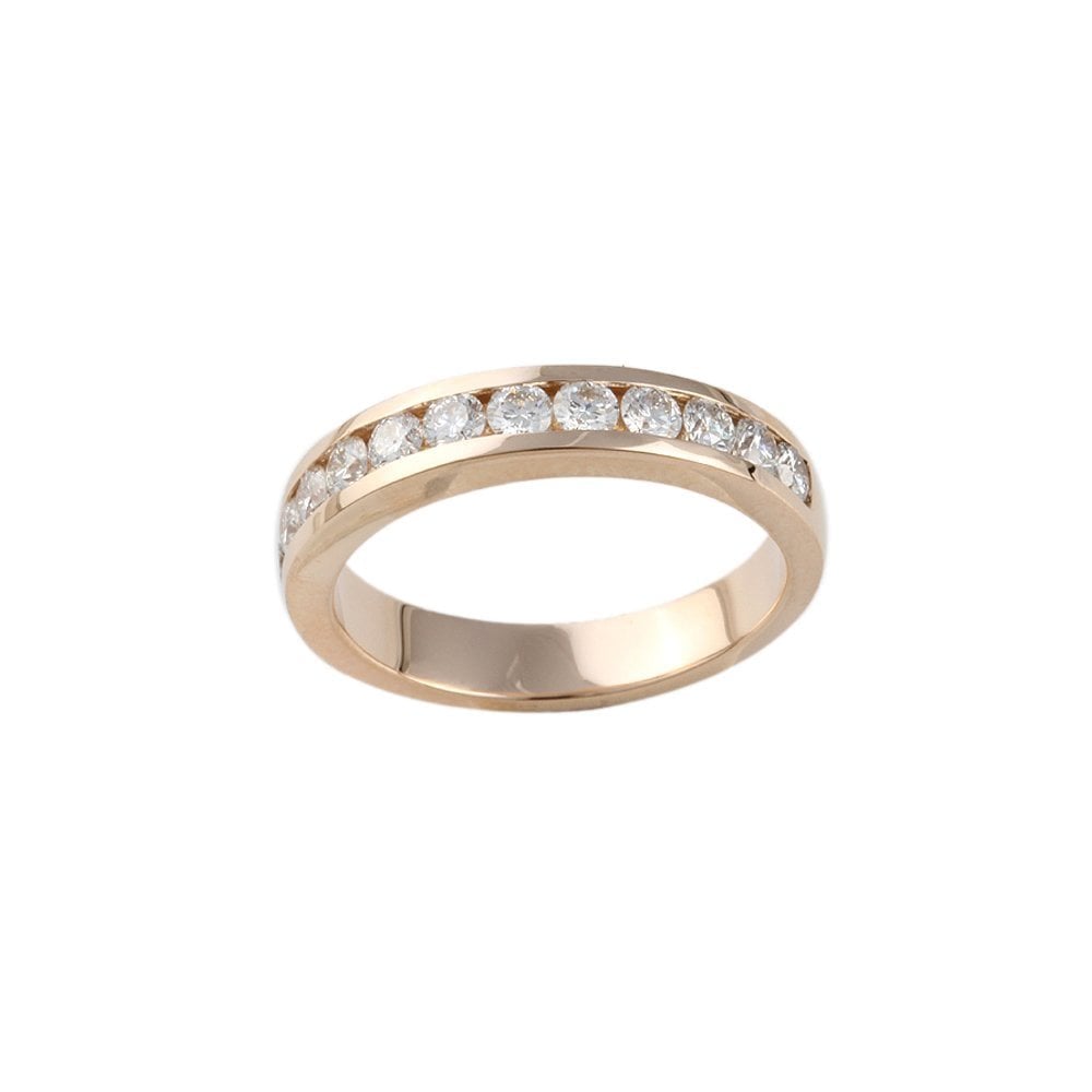 Yellow Gold 0.80ct Round Brilliant Diamond Half Eternity Ring