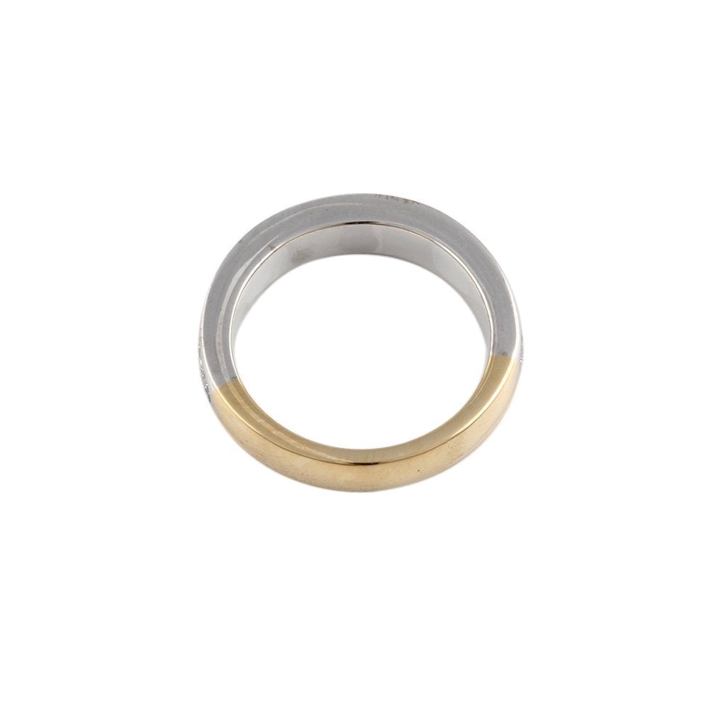 Yellow and White Gold 0.95ct Round Brilliant Diamond Half Eternity Ring
