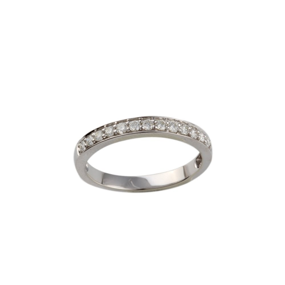 White Gold 0.40ct Round Brilliant Diamond Half Eternity Ring