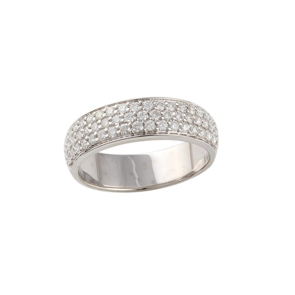White Gold 0.55ct Round Brilliant Diamond Half Eternity Ring