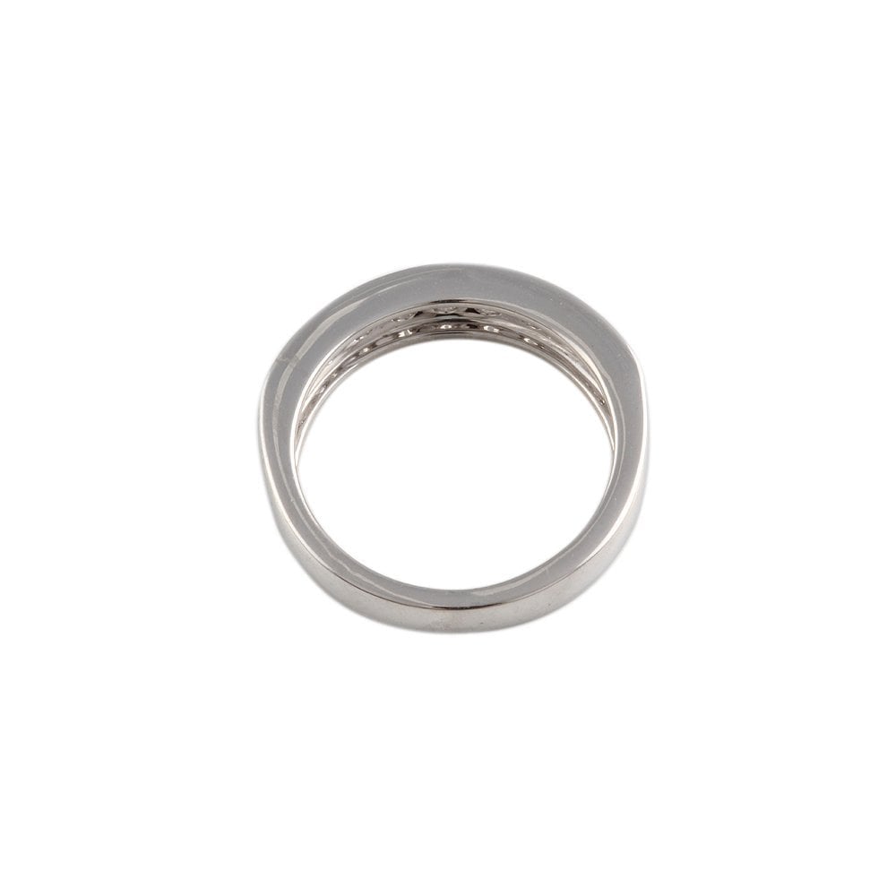 White Gold 0.55ct Round Brilliant Diamond Half Eternity Ring