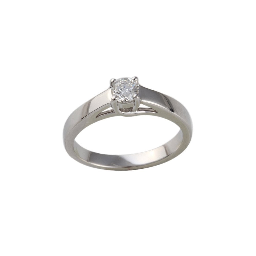 White Gold 0.25ct Round Brilliant Diamond Solitaire Ring