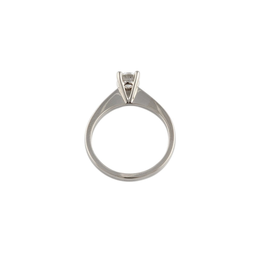 Yellow and White Gold 0.50ct Round Brilliant Diamond Solitaire Ring