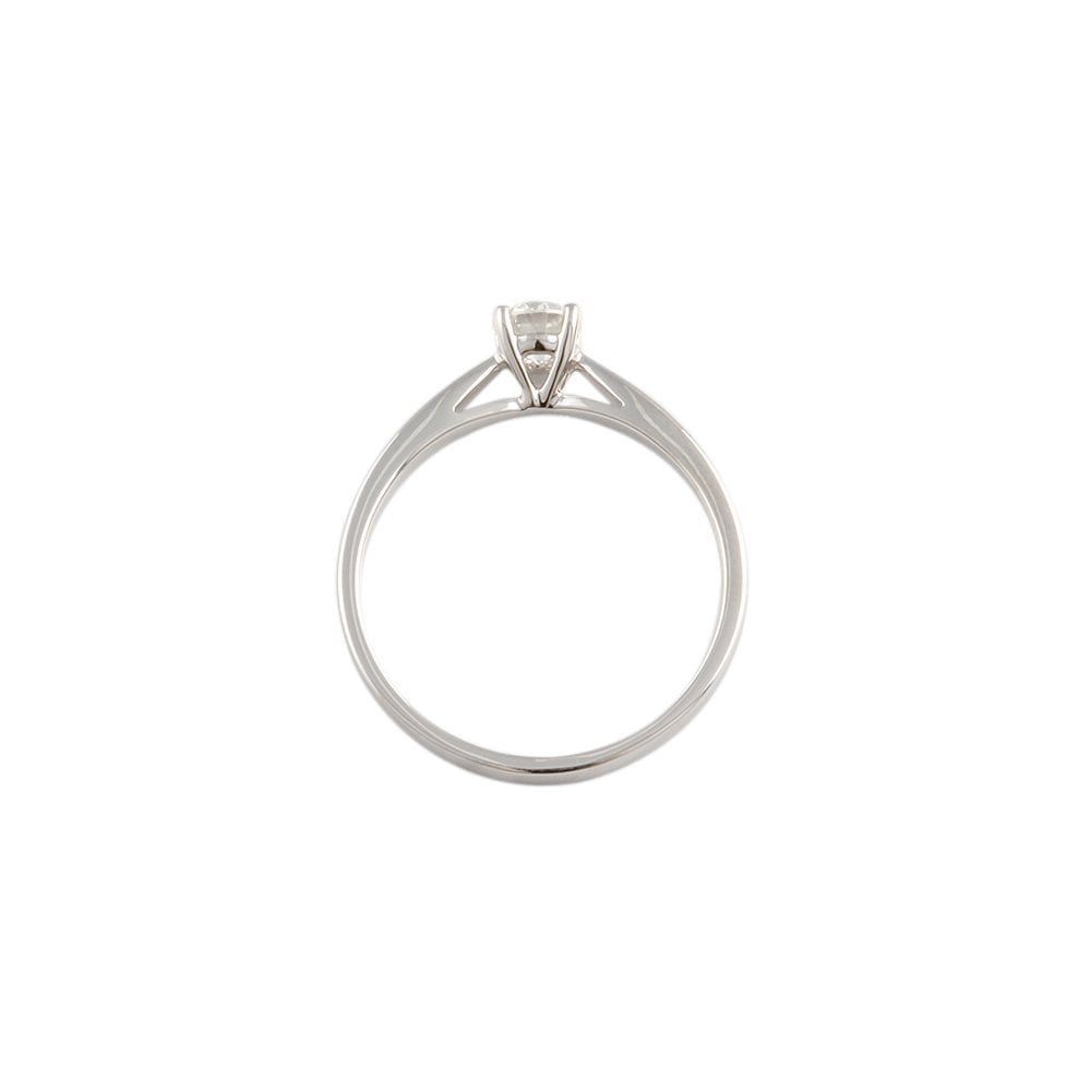 White Gold 0.40ct Round Diamond Solitaire Ring