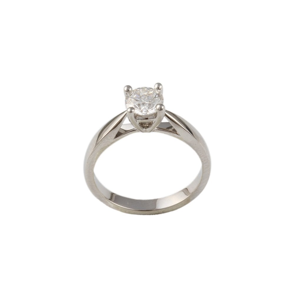 White Gold 0.55ct Round Diamond Solitaire Ring