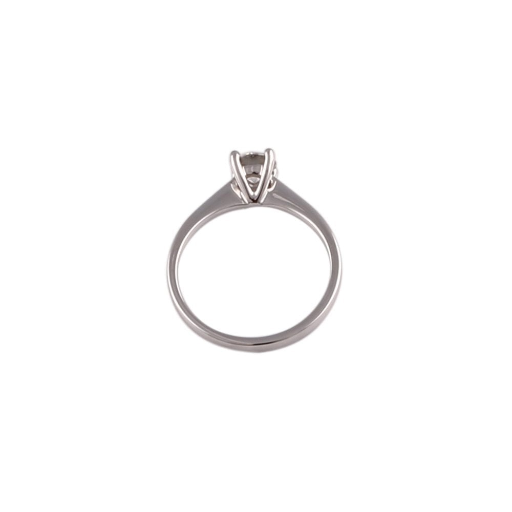 White Gold 0.50ct Round Diamond Solitaire Ring