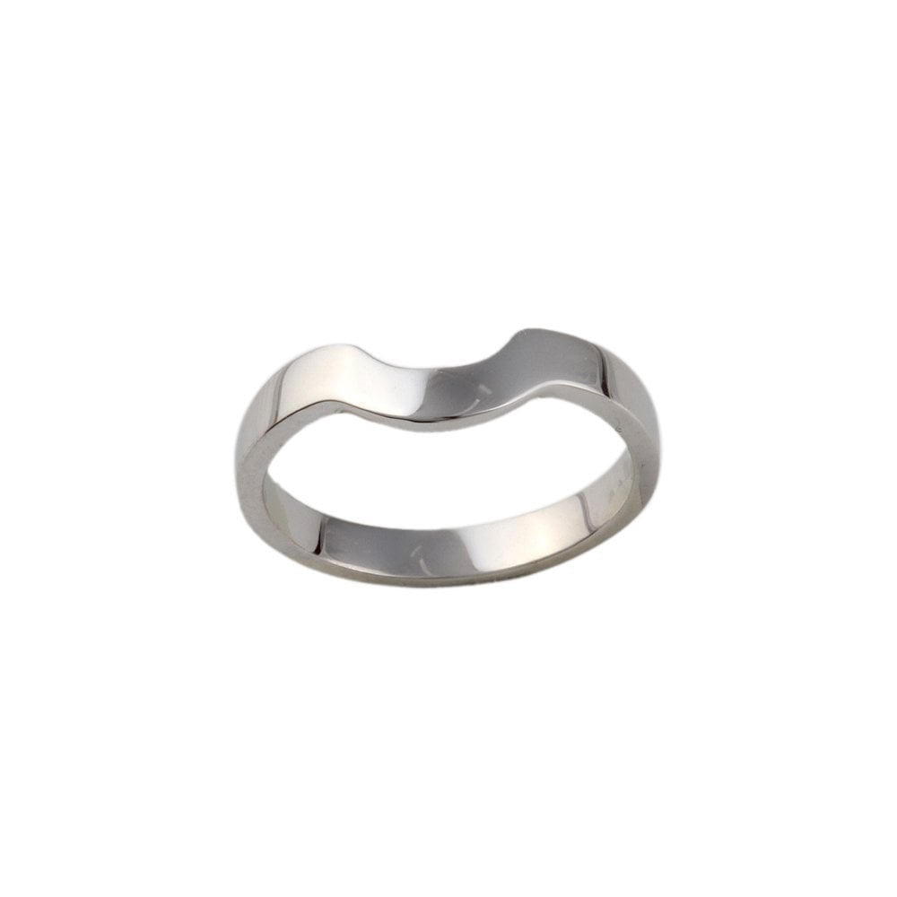 White Gold Plain Shaped Band