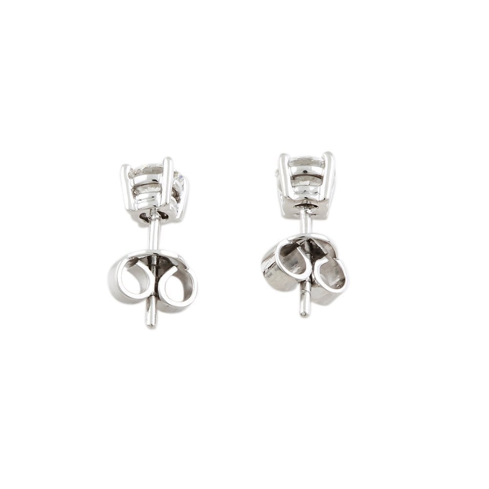 18ct  White Gold Diamond Solitaire earrings 0.64ct