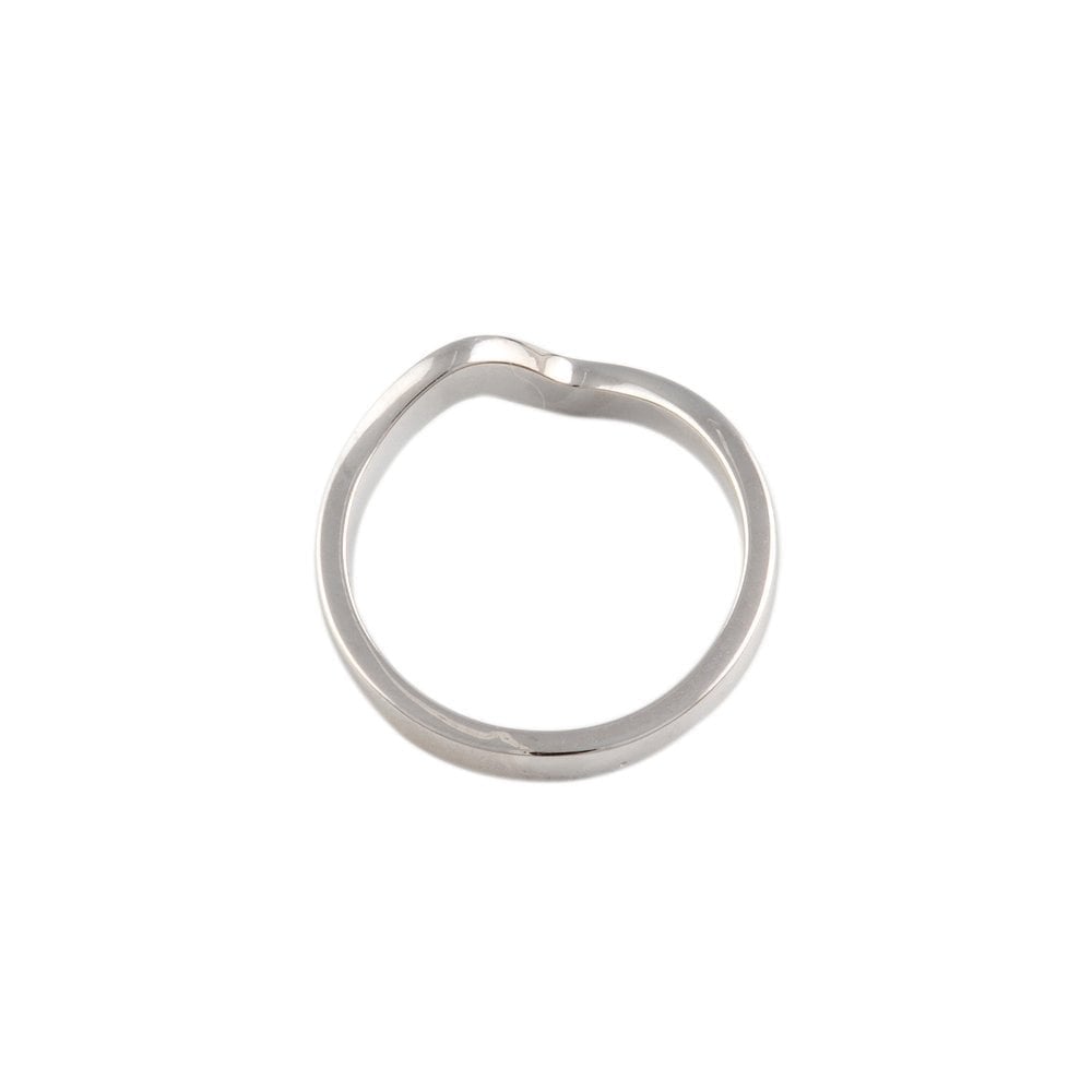 White Gold Plain Shaped Band