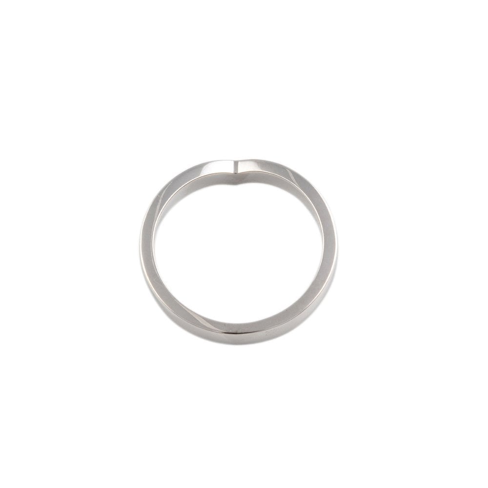 White Gold Plain Shaped Band