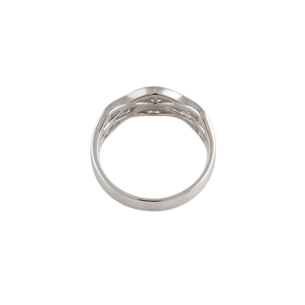 White Gold 0.40ct Round Diamond Studded Ring