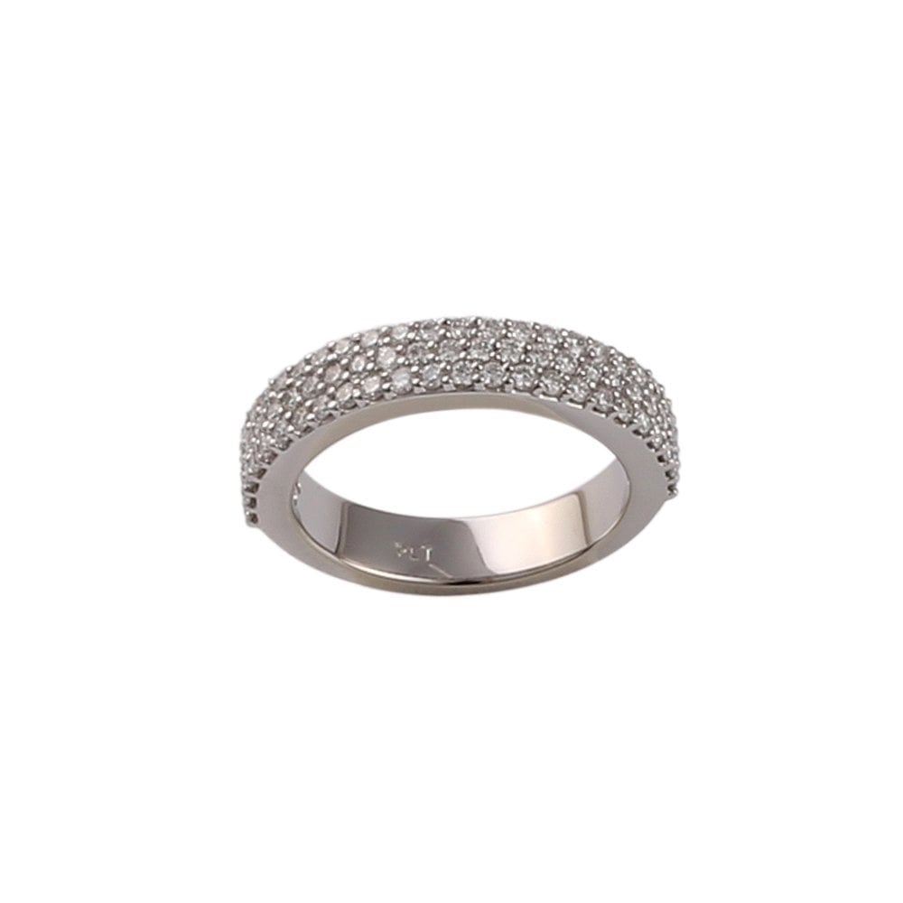 White Gold 0.55ct Round Diamond Half Eternity Ring