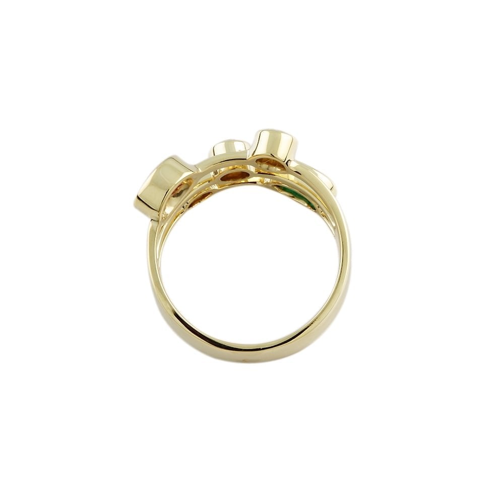 Yellow Gold Multi Stone Bubble Ring 1.45ct