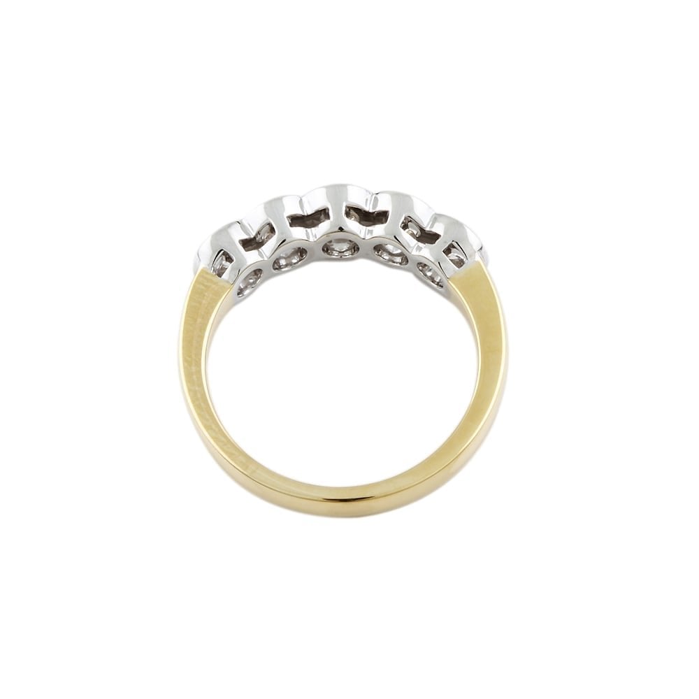9ct Yellow and White Gold Diamond Ring 1.0ct