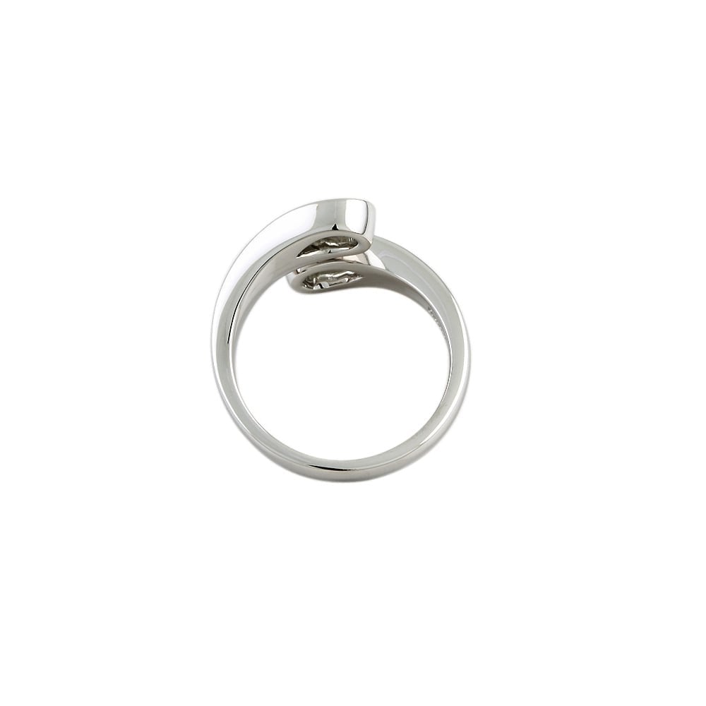 9ct White Gold Diamond Two Stone Ring