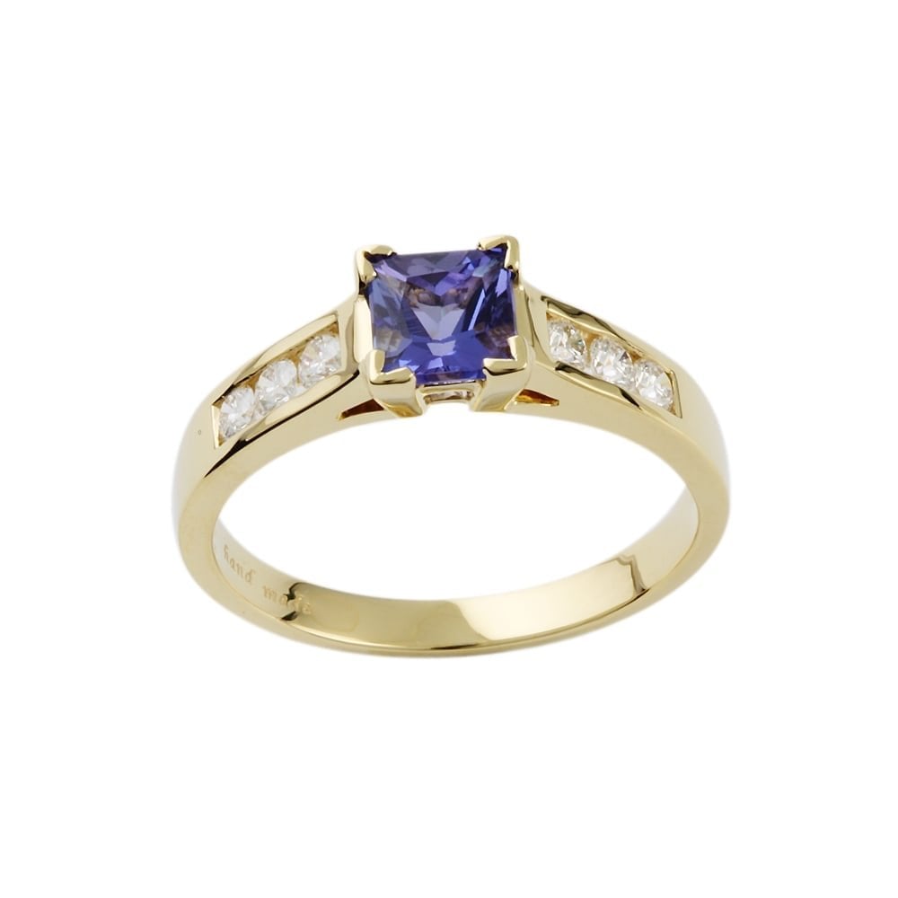 9ct Yellow Gold Tanzanite 1.07ct and Diamond 0.31ct  Ring