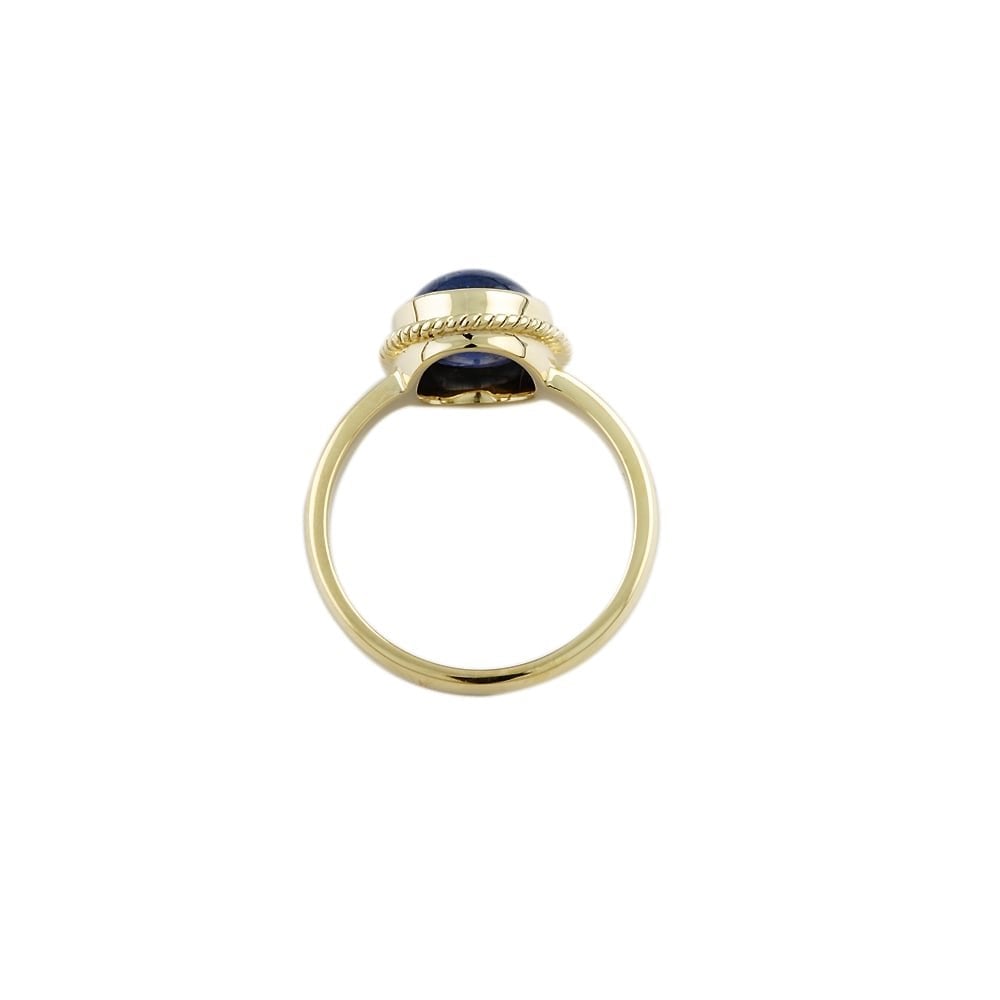 9ct Yellow Gold Blue sapphire Ring 5.08ct