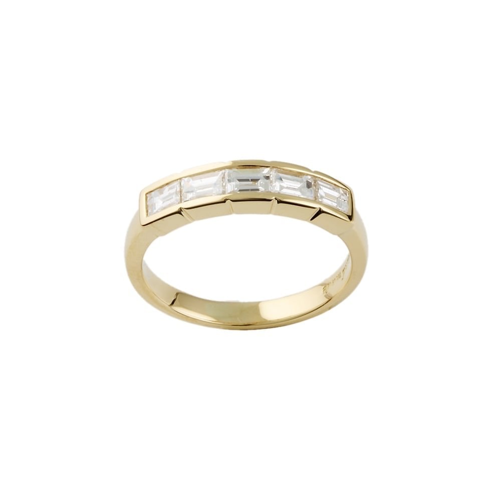 9ct Yellow Gold Diamond Five Stone Ring