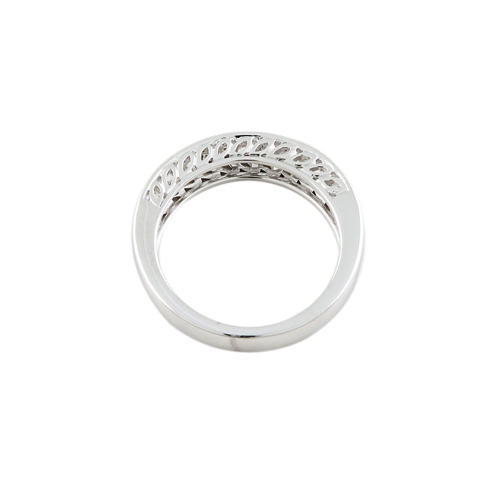 9ct White Gold Diamond Half Eternity Ring