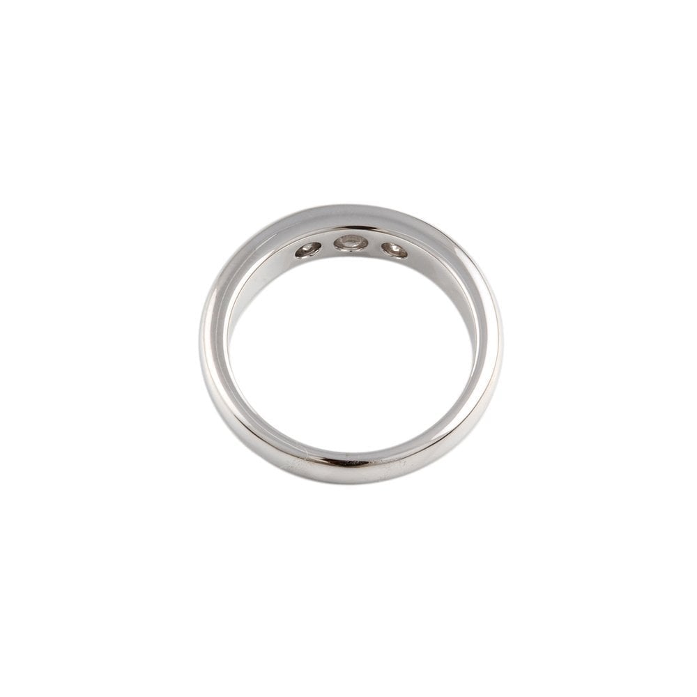 White Gold 0.37ct Round Diamond Three Stone Ring
