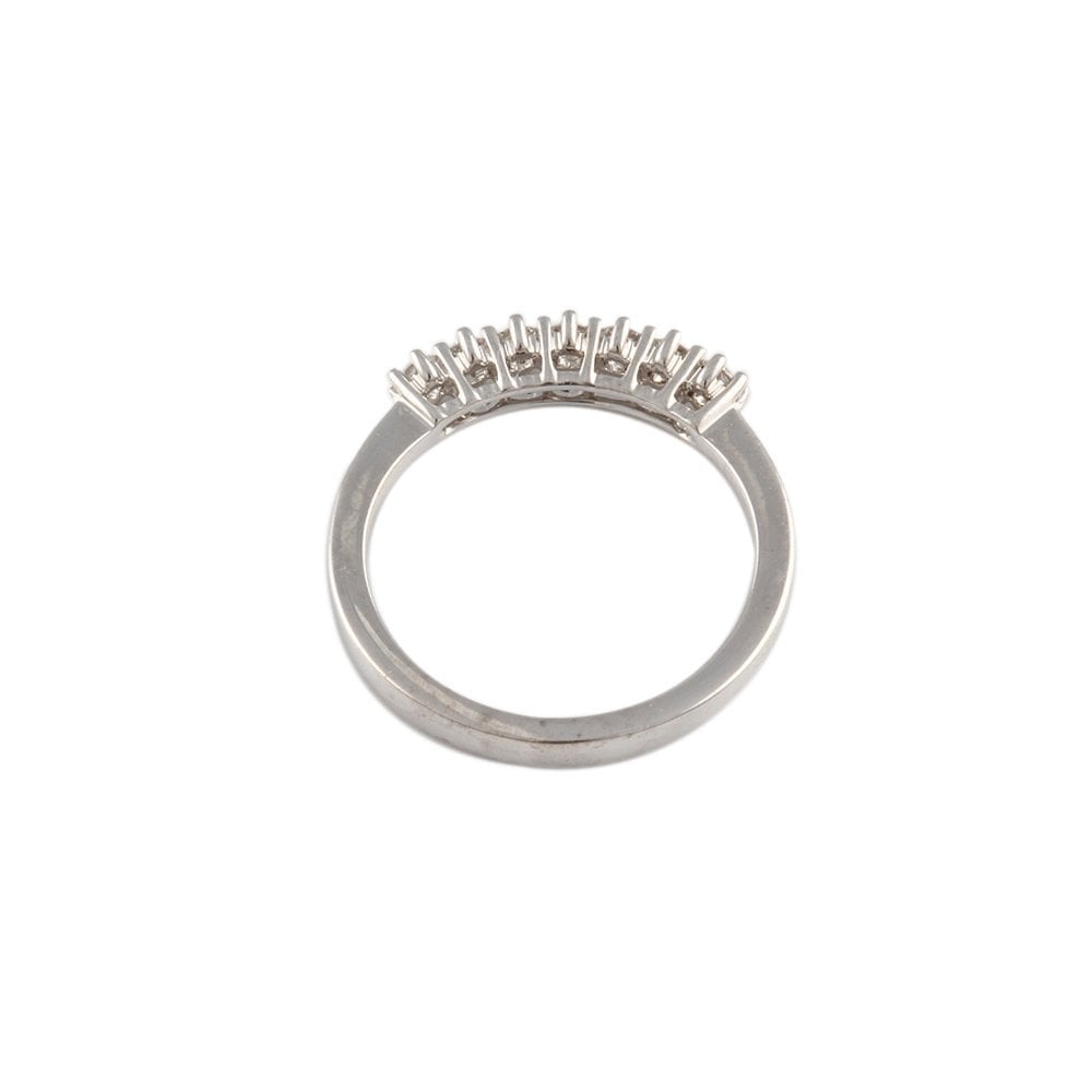 White Gold 0.25ct Round Diamond Seven Stone Half Eternity Ring