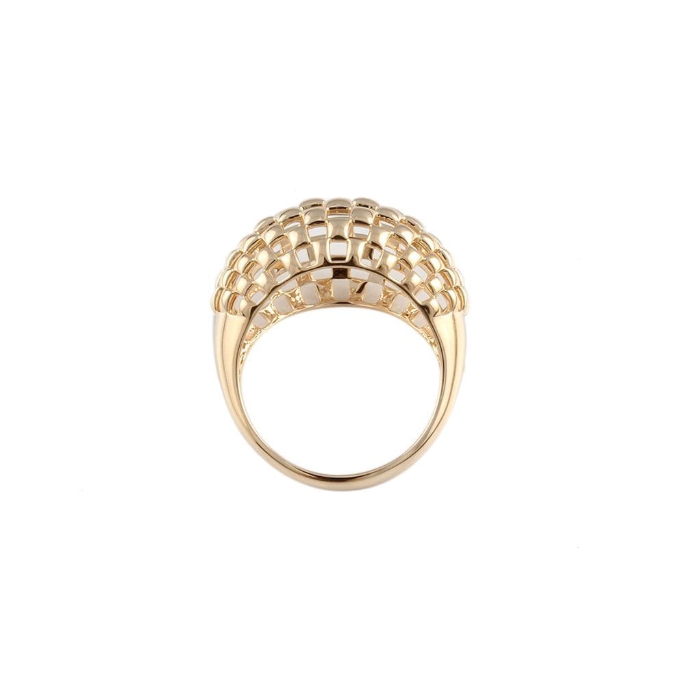 Yellow Gold Honeycomb Style Ring