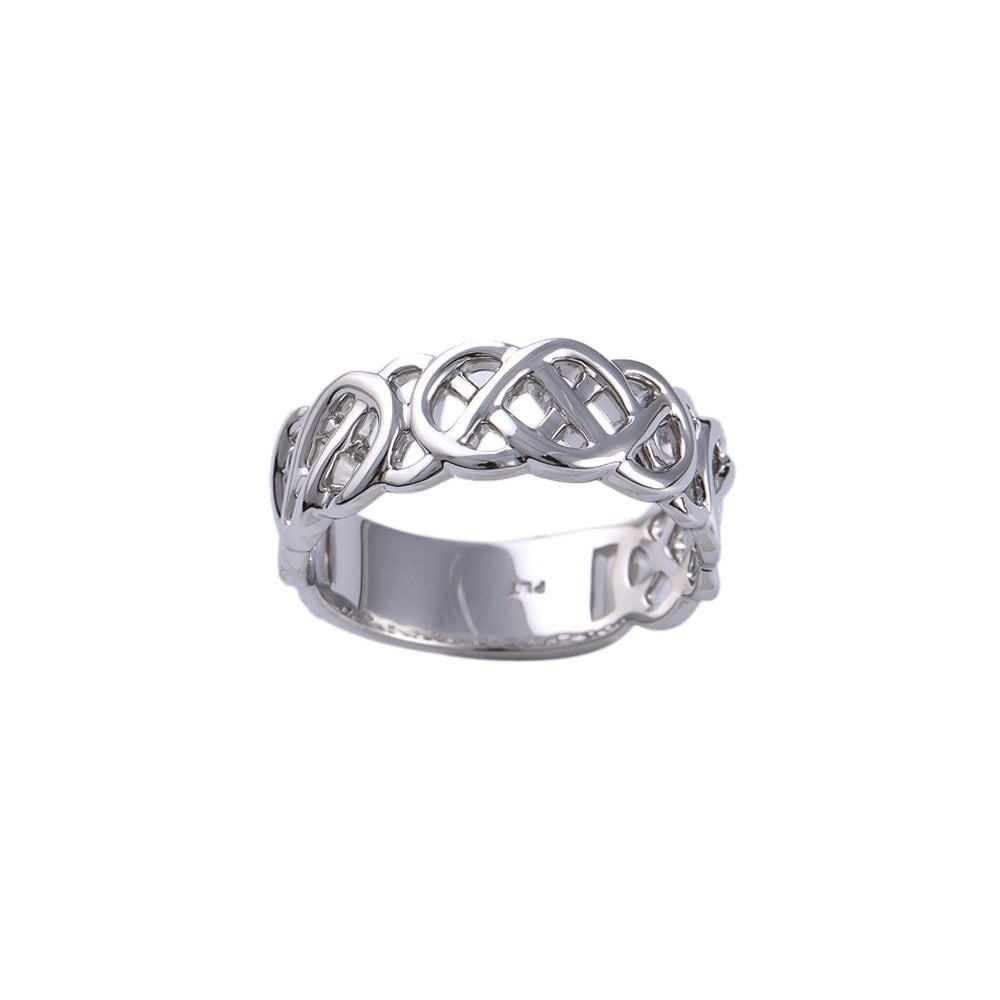White Gold Multi Crossover Ring