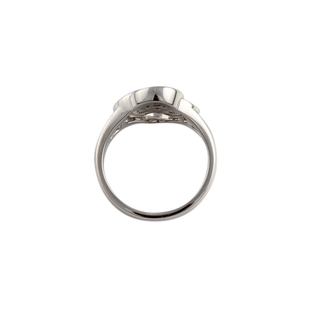 White Gold 0.03ct Round Diamond Single Stone Dress Ring