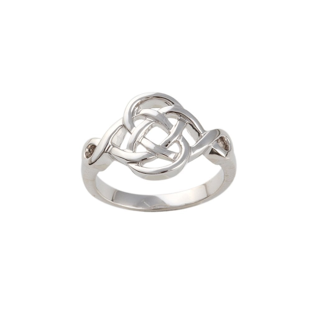 White Gold Plain celtic Swirl Ring