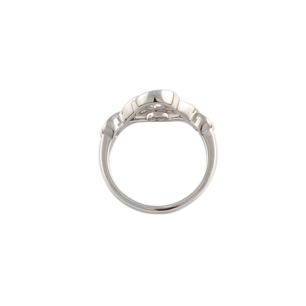White Gold Plain celtic Swirl Ring