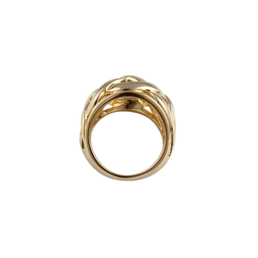 Yellow Gold Plain Infinity Dome Ring