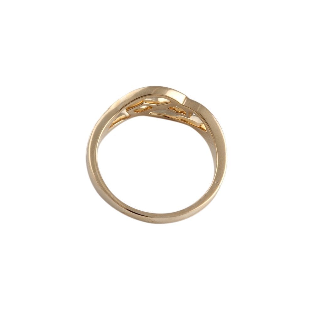 Yellow Gold Plain Open Twist Ring