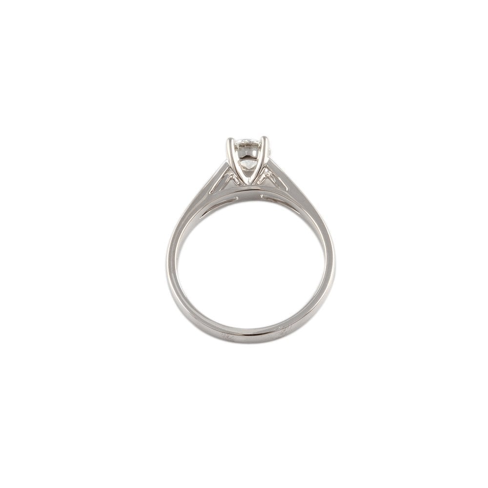 White Gold 0.50ct Round Diamond Solitaire Ring