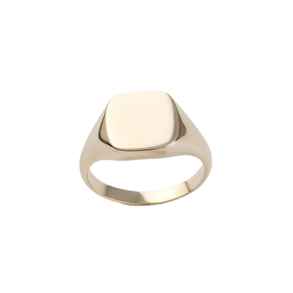 Yellow Gold Cushion Shaped Head Signet Ring