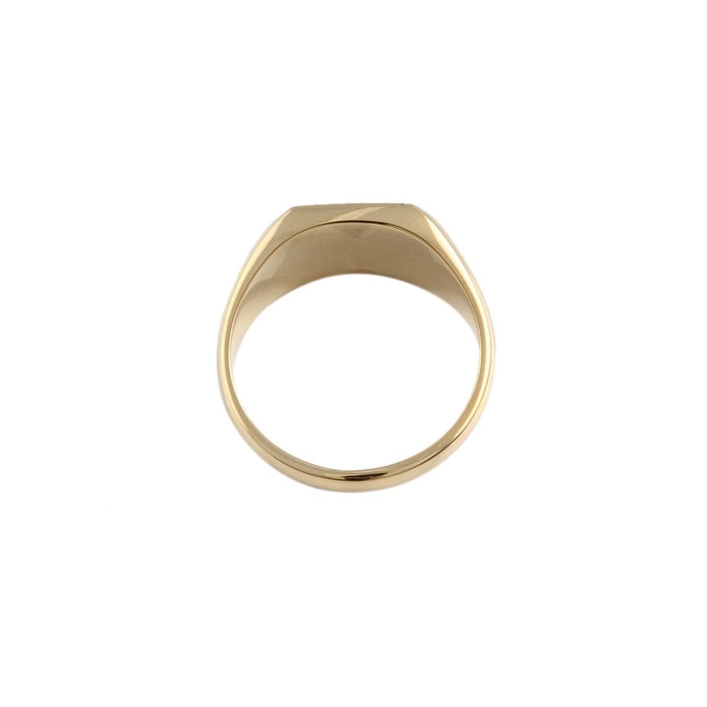 Yellow Gold Cushion Shaped Head Signet Ring