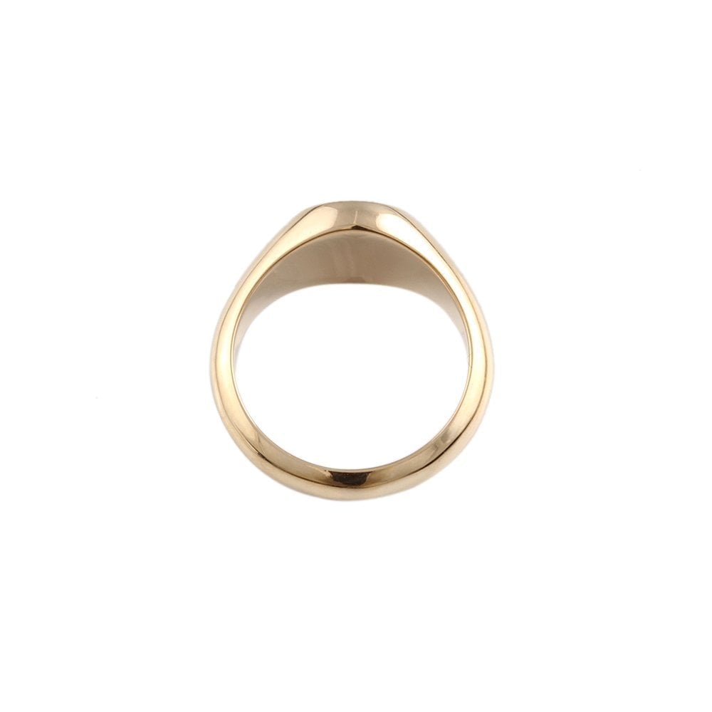 Yellow Gold Oval Head Signet Ring