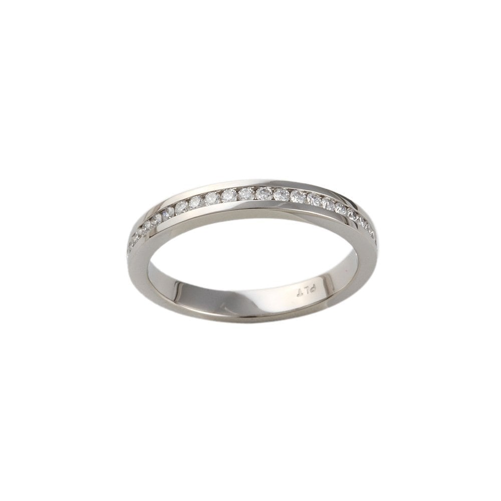 White Gold 0.20ct Round Diamond Half Eternity Ring