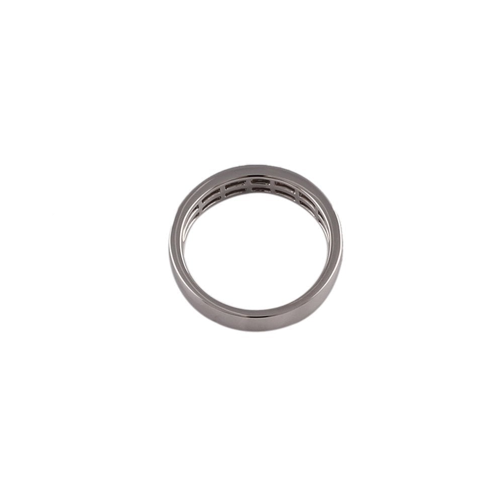 White Gold 0.43ct Round Diamond Set Double Row Half Eternity Ring