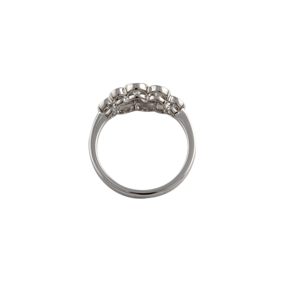White Gold Round Diamond Set Bubble Ring 0.75ct