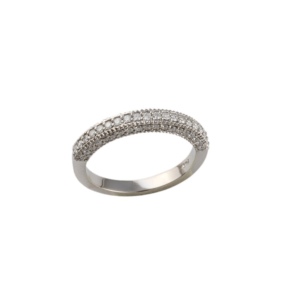 White Gold 0.45ct Round Diamond Set Half Eternity Ring
