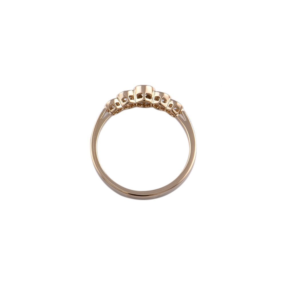 Yellow Gold 0.47ct Round Diamond Set Five stone Ring