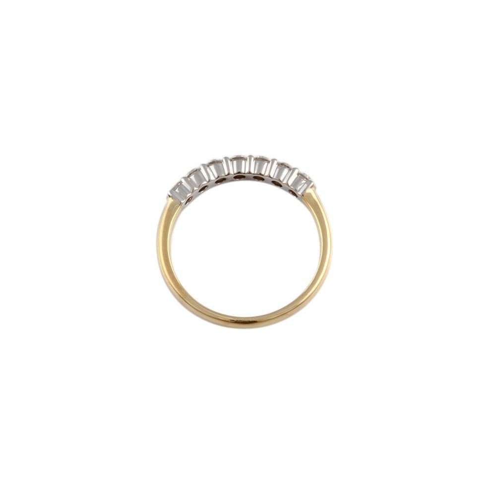Yellow and White Gold 0.40ct Round Diamond Set Half Eternity Ring