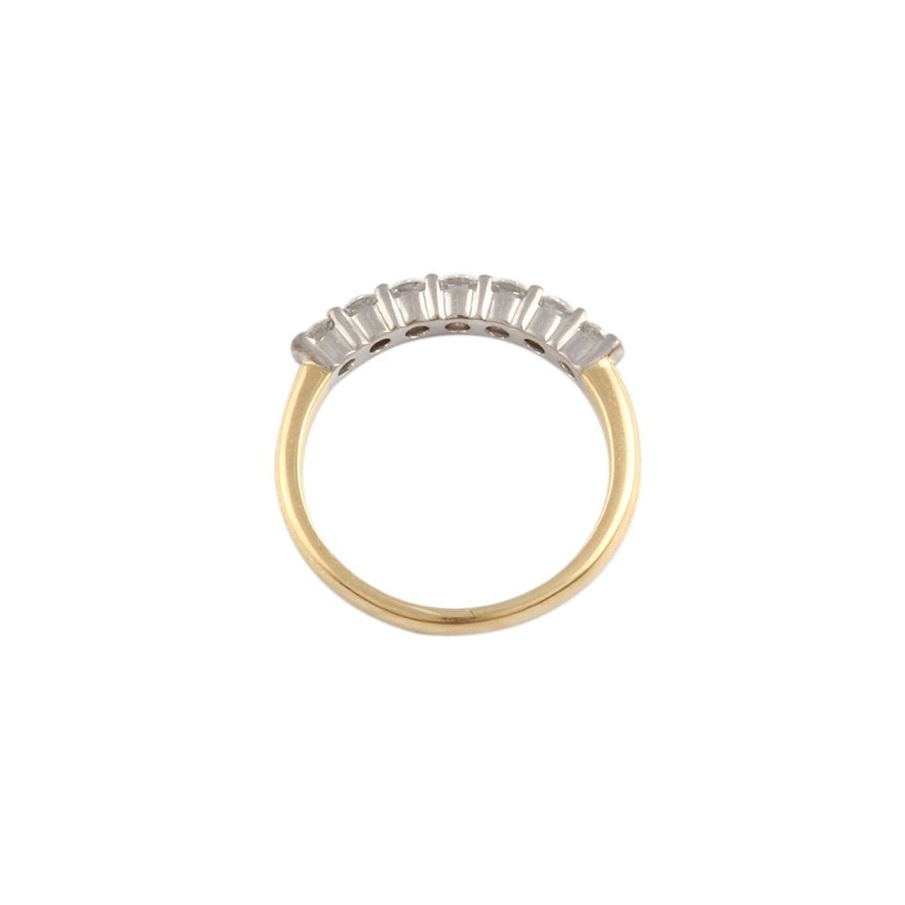 Yellow and White Gold 0.45ct Round Diamond Set Half Eternity Ring