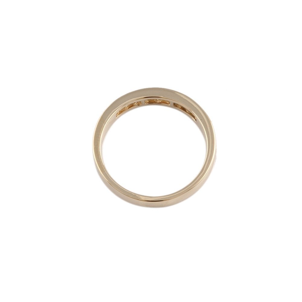 Yellow Gold 0.60ct Princess Cut Diamond Half Eternity Ring