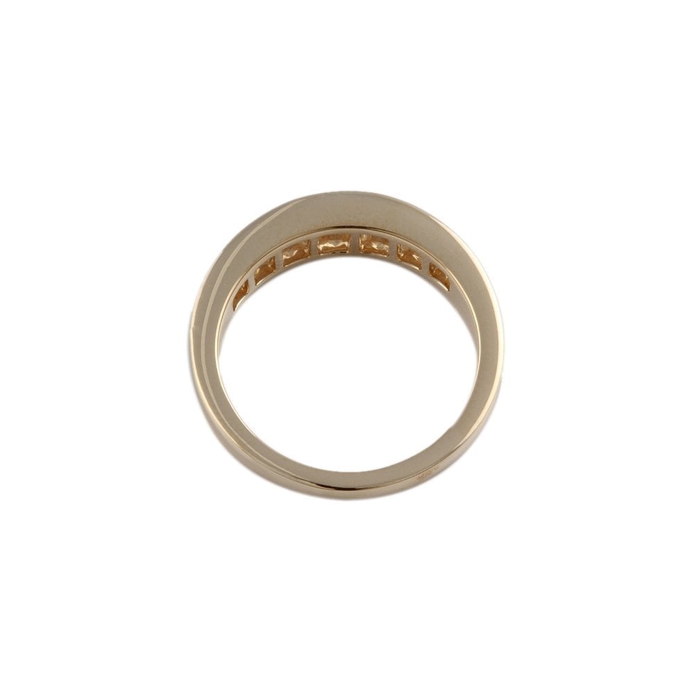 Yellow Gold 0.85ct Round Diamond Set Seven Stone Ring