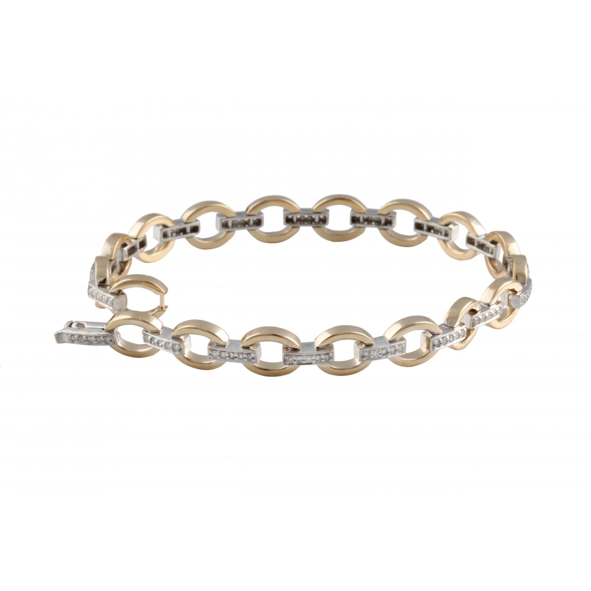 Oval Link Diamond Set Bracelet 0.60ct