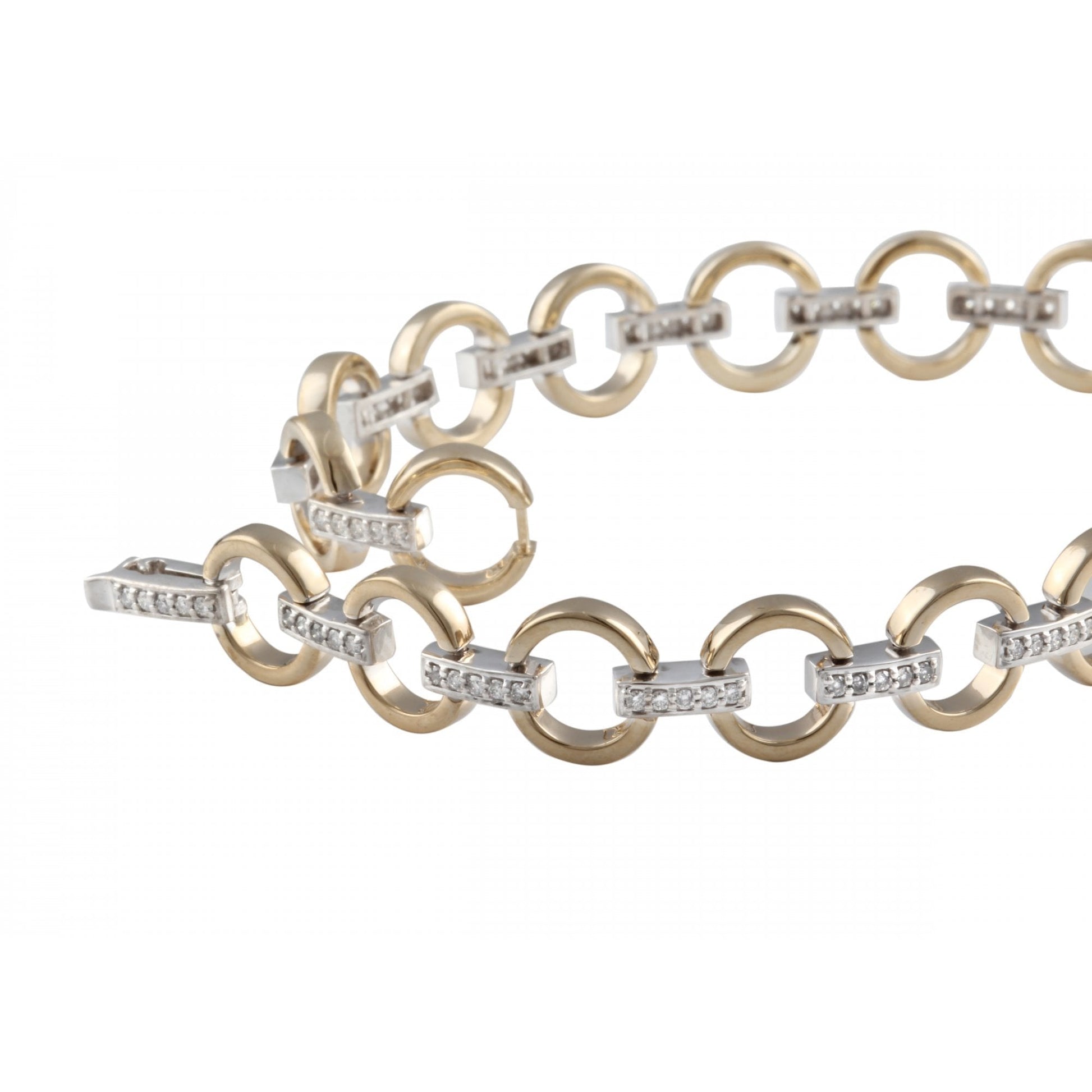 Round Link Diamond Set Bracelet 0.60ct