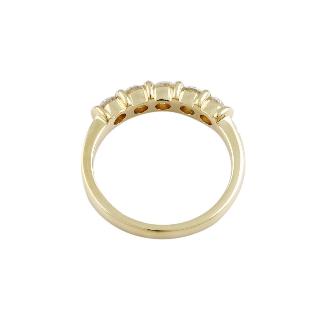 Yellow Gold 0.49ct Round Brilliant Diamond Five Stone Ring