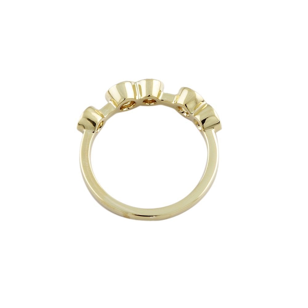 Yellow Gold 0.80ct Round Brilliant Diamond Five Stone Ring