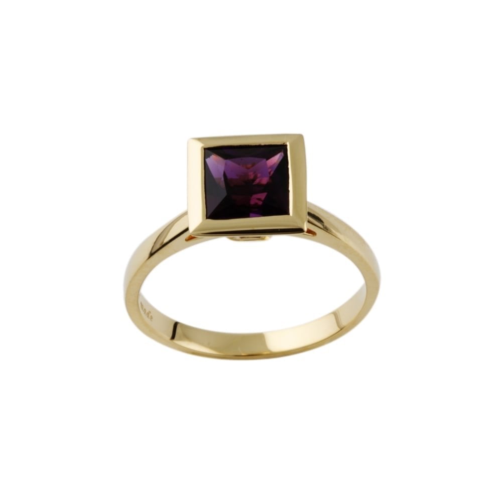 9ct Yellow Gold Amethyst Single Stone Ring 1.65ct